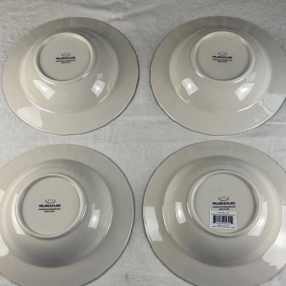 Palate & Plate Rose Floral Soup or Salad Bowls- Rare - Picture 5 of 9